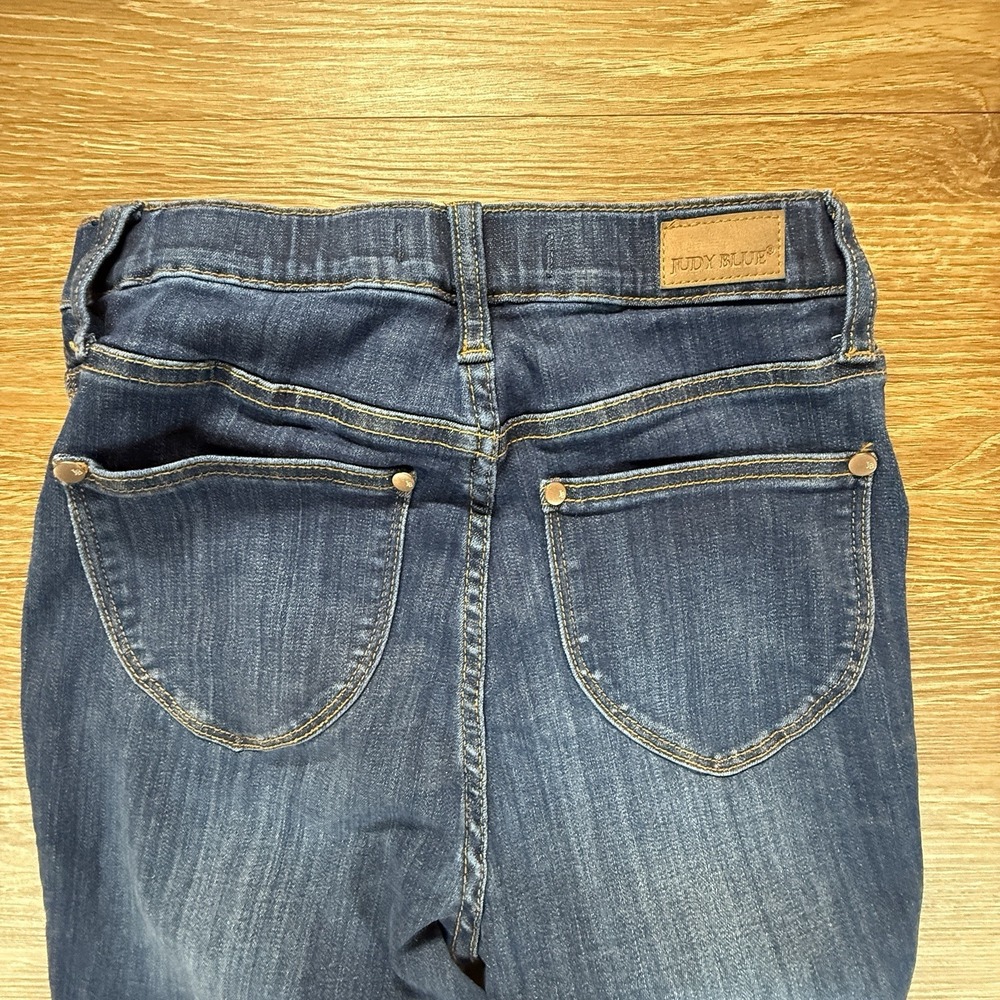 Judy Blue Women's Pull On Skinny Jeans Size 1/25 Stretch Mid Rise Blue Denim - Picture 10 of 11